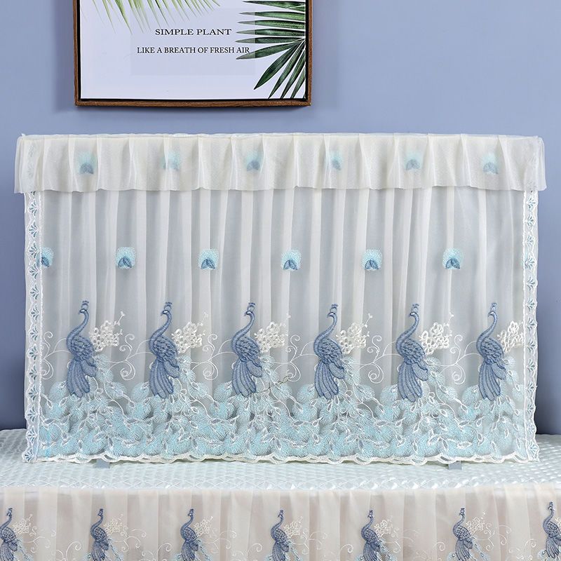 TV cubierta de polvo 50 pulgadas 55 pulgadas 65 tela de cubierta de TV LCD para arrancar sin toallas de encaje