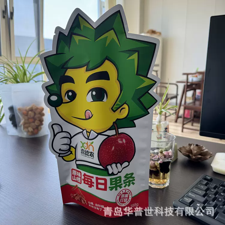 华普世定制山楂条包装袋 果丹皮异型袋 休闲零食蜜饯糖果自立袋