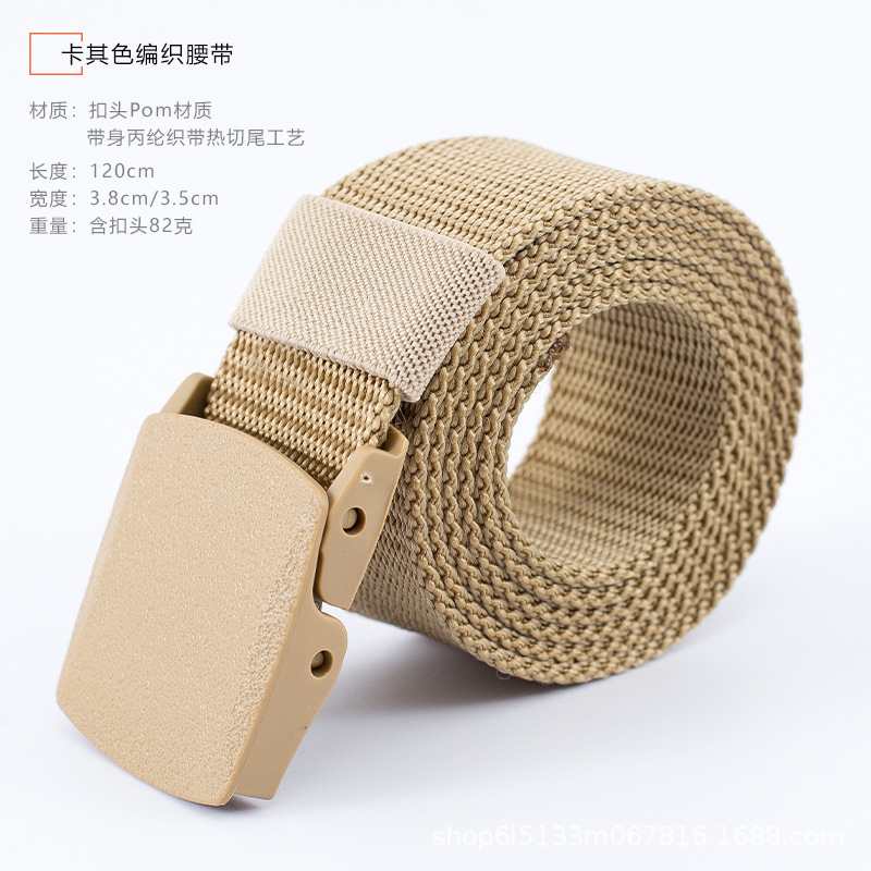 38 amplia transfronteriza Deportes nylon pantalones tácticos cinturón polipropileno hebilla automática cinturón tejido hombres y mujeres protección del medio ambiente pantalones cinturón