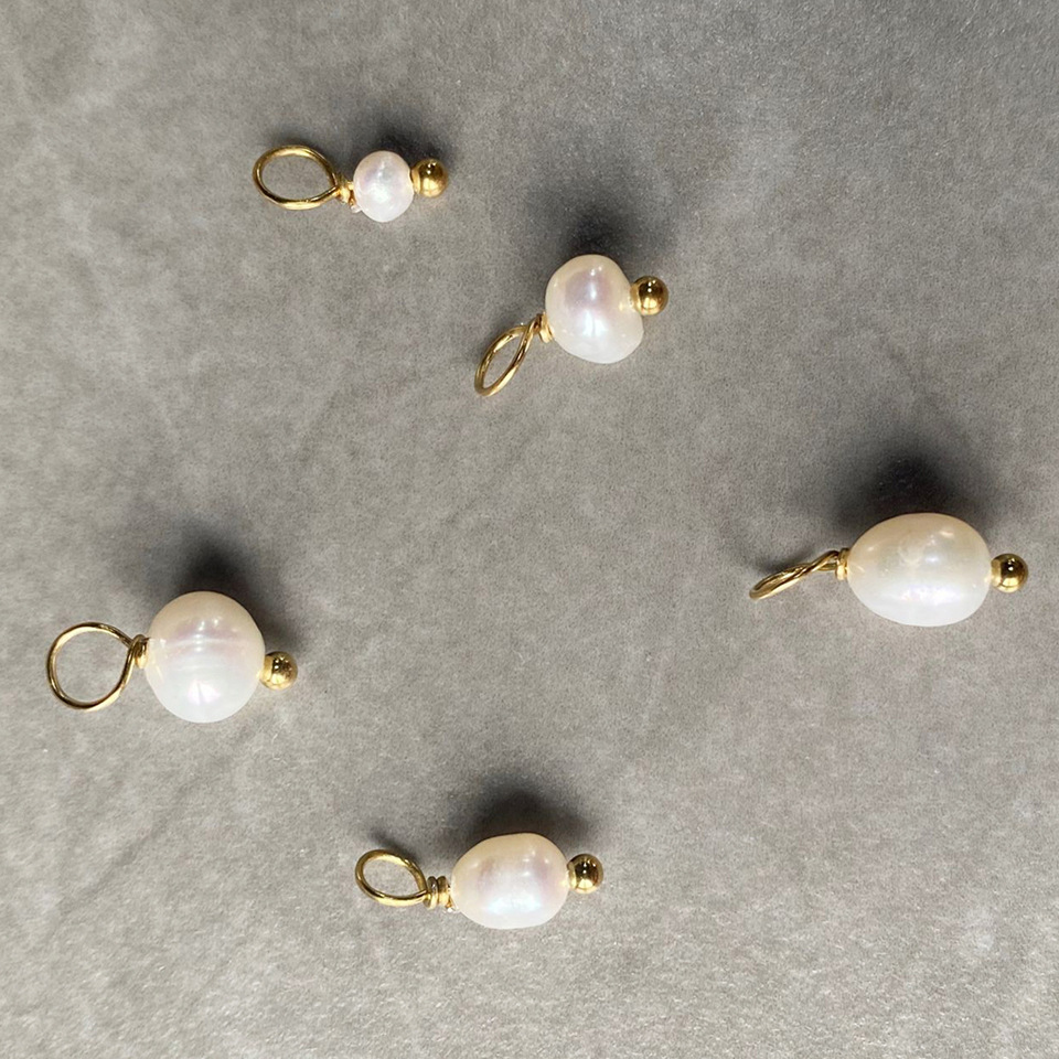 5g Weight 0.05µm-0.08µm Gold Plating Thickness PVD Coated Gold Plating Process Pendant Jewelry Making Type 1 Set Stainless Steel Freshwater Pearl PVD Coated 14K Gold Rose Real Plated Solid Color Polished Pendant DIY Jewelry Accessories