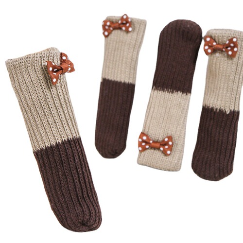 Knitted table leg covers, table leg and chair protective covers, chair foot covers, stool leg covers, non-slip table and chair foot pads, silent and wear-resistant