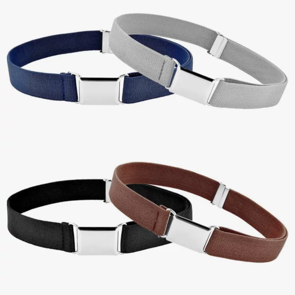 Cross-Border Supply Kidsren's Belts, Elastic Belts for Boys and Girls, Adjustable Monochrome Kidsren's Belts in Stock