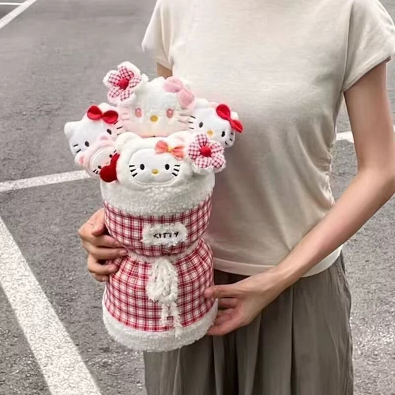 Hello Kitty, милая плюшевая кукла, букет, подарок на день рождения
