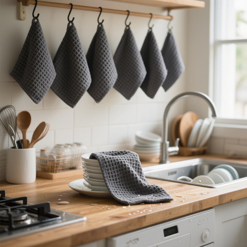 Cross-Border Hot-Selling Pure Cotton Kitchen Towels, Multi-Functional Kitchen Cleaning Towels, Quick-Drying Towels, Logo Customization Available