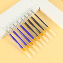 Erasable push-button pen core crystal blue carbon black bullet head push-type heating erasing neutral pen core high-temperature disappearance wholesale