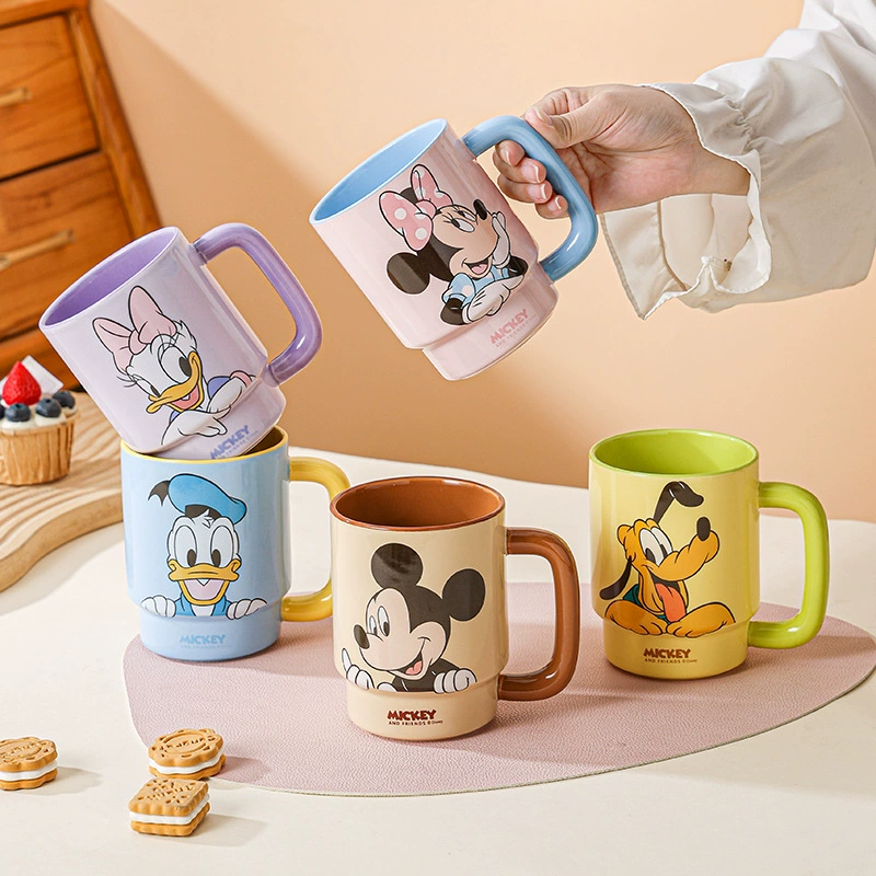 Керамическая чашка Disney Leyou Yirun Cup 2025 Новая детская домашняя кружка набор для семьи из четырех человек
