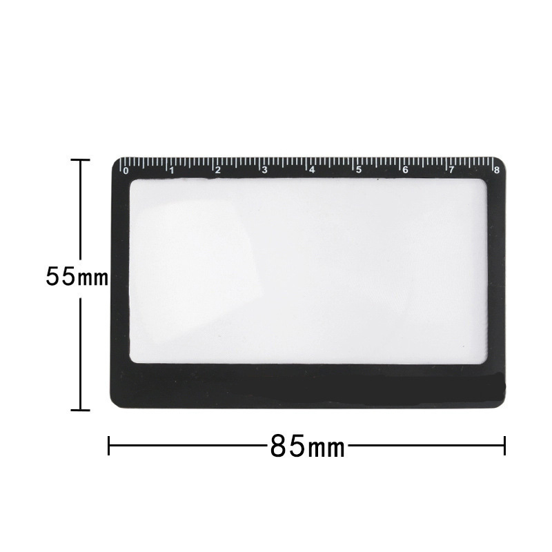 厂家直销无刻度超薄方形卡片放大镜片菲涅尔透镜片名片放大镜可