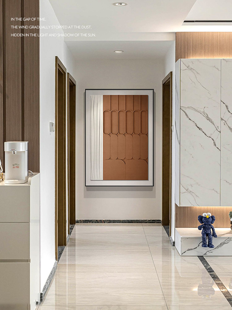 Modern Simple Entrance Hallway Corridor Aisle Decorative Painting Italian Minimalist Hanging Painting Stereo Living Room Background Wall Mural Painting