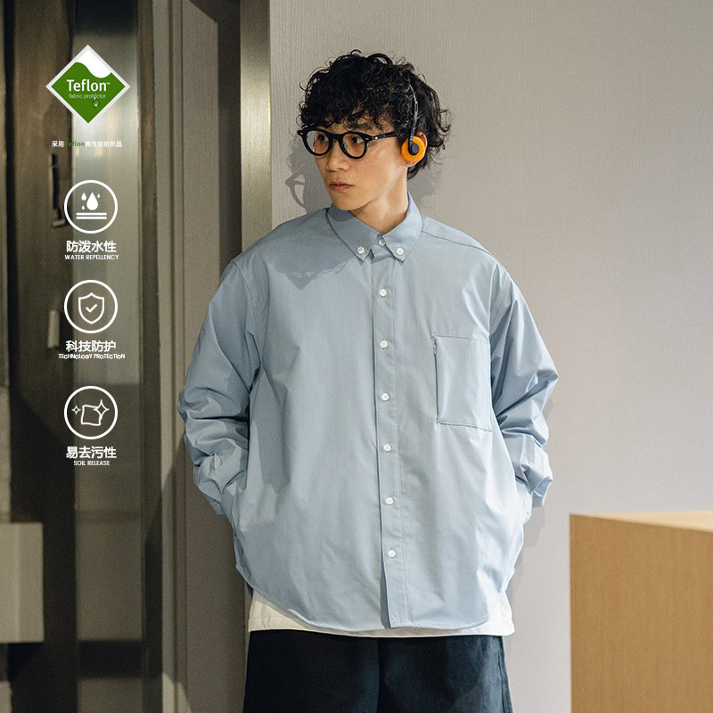 Dingming Minimalist Series | 26Ss Dupont Teflon Three-Proof Loose-Fitting Functional Workwear Shirt Jacket for Men and Women Dingming Minimalist Series | 26Ss Dupont Teflon Three-Proof Loose-Fitting Functional Workwear Shirt Jacket for Men and Women