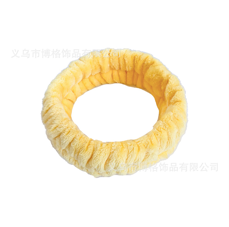 [Suministro especial transfronterizo] Correa para el cabello con cordón de franela europea y americana Correa para el cabello semiacabado de muñeca de felpa de color sólido monocromo