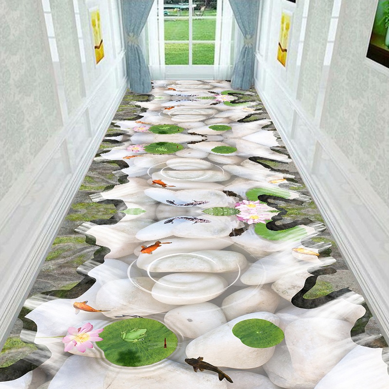 Alfombra 3D hogar sala de estar dormitorio completo pared pasillo corte alfombra cocina antideslizante puerta mat