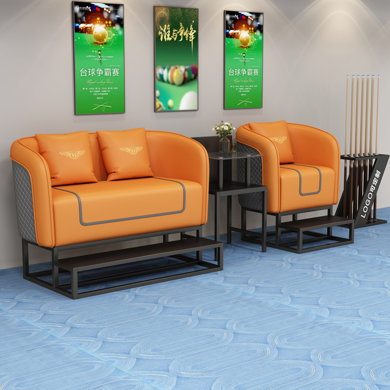 Sala de billar sofá de billar de alta gama club de billar silla de observación de pelolas sofá de observación de pelolas sala de ajedrez y tablero sala de pelota combinación de sofá