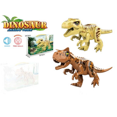 Explosión transfronteriza de bloques de construcción de dinosaurios jurásicos desmontaje y ensamblaje de juguetes infantiles T. rex modelo de dinosaurio de educación temprana