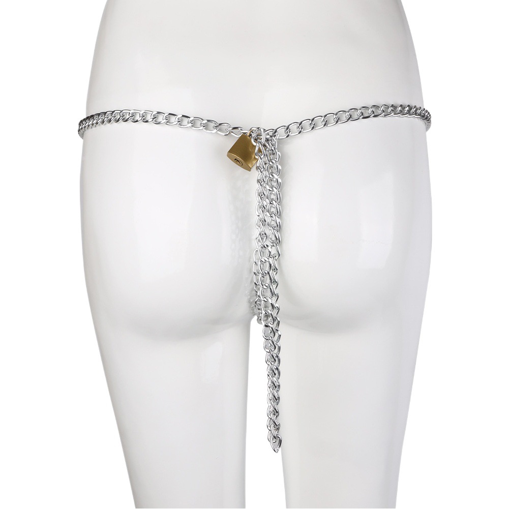 Juguetes sexuales para adultos hembra en forma de corazón T cinturón de castidad prohibición del sexo anti-descarrilamiento bloqueo Yin Metal ropa interior juguetes sexuales