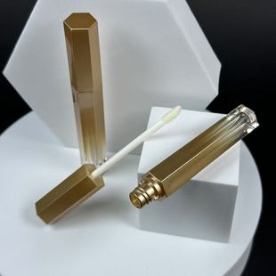 Multi-Color DIY Hexagonal Long Lip Glaze Tube Gradient Lip Gloss Tube Lipstick Empty Tube Cosmetic Packaging Material