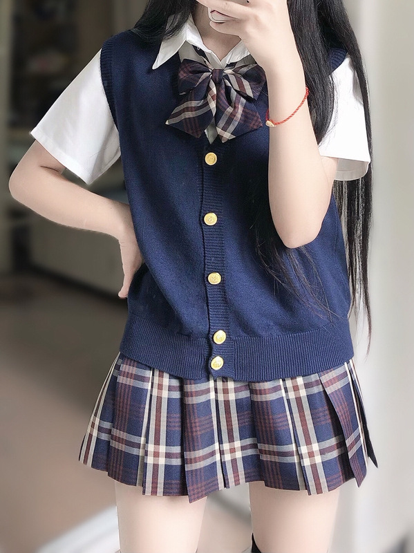 原创做工成品布大棕同格A字对格jk格裙半身裙日系夏学院风百褶裙|undefined