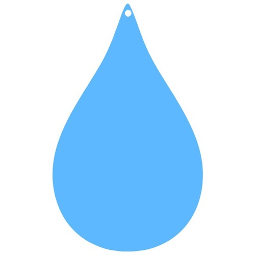 Waterdrop-shaped colorful plastic sheet kindergarten environmental creation hanging decoration material exhibition hanging ornament handmade DIY children's doodle