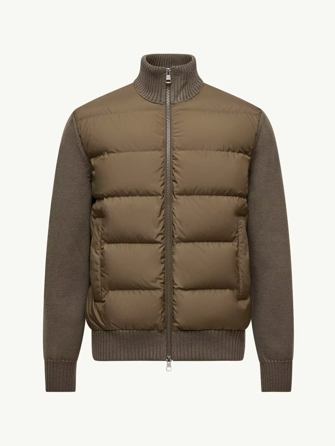 Chaqueta de Algodón con Cuello Alto para Hombre de Poliéster Térmico Con Cierre para Invierno