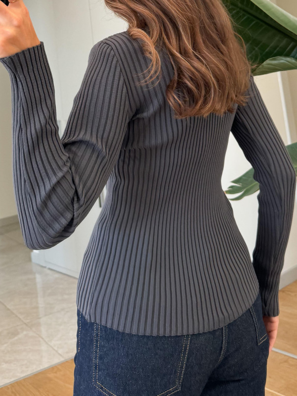 迪芸跨境欧美休闲简约纯色长袖衬衫毛织女装2025秋冬亚马逊独立站|undefined
