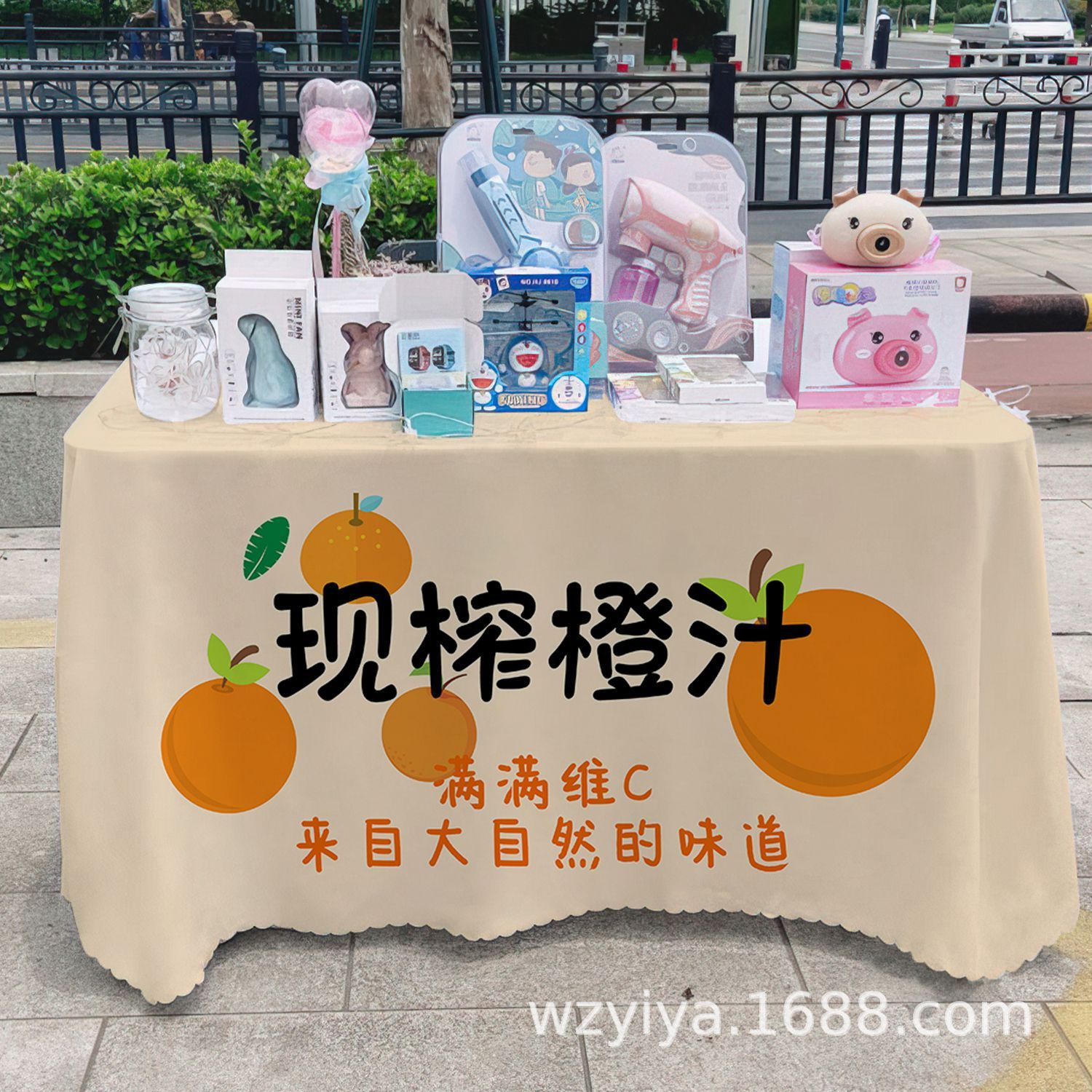 Mantel de jugo recién exprimido