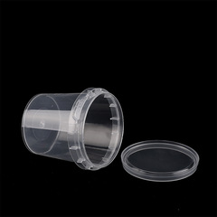 150ml Thickened Transparent Small Round Bucket Takeaway Sealed Soup Congee Bowl Sugar Water Separating G Bottle Storage Bucket Powder Bucket Wholesale