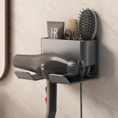 パンチングなしのヘアドライヤー収納ラック、バスルーム壁掛けヘアドライヤーホルダー、バスルームヘアドライヤー収納ラック、ハンガー