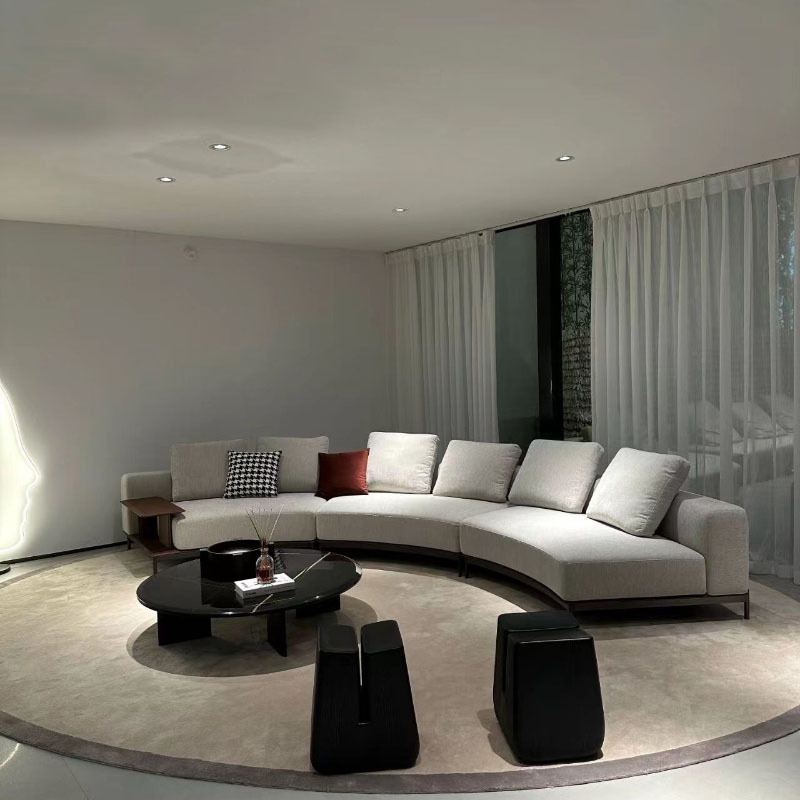 Italiano Braira Braira arco S esquina tela de algodón lino poliform sofá diseñador de gran casa