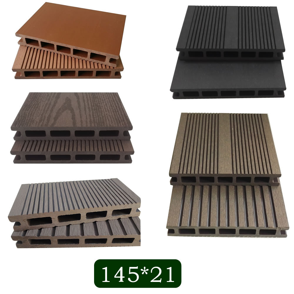 Piso de Madera Plástica Exterior 145x21 Impermeable y Anticorrosivo