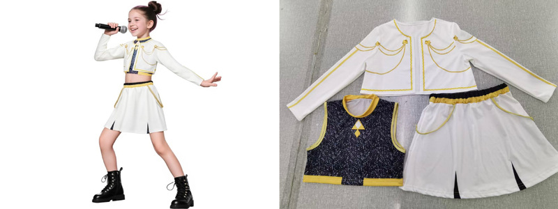 跨境新款女孩恶魔猎人KPOP流行歌手万圣节服装装扮舞台套装服装|undefined