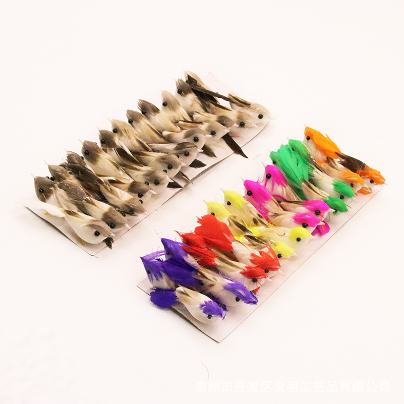 仿真小鸟麻雀园林家居装饰圣诞摆件羽毛鸟工艺品假鸟田园风