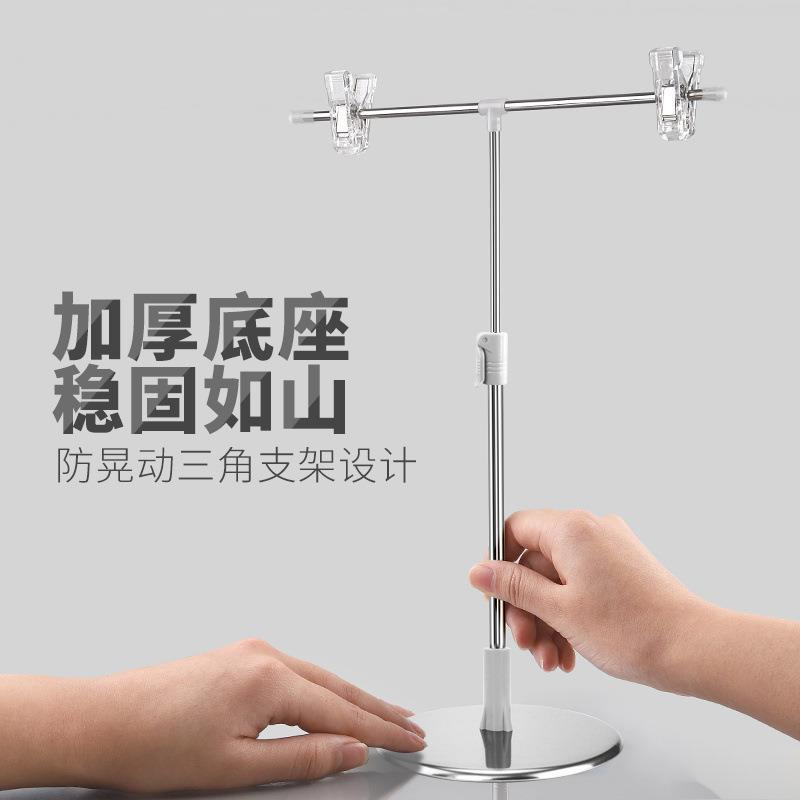 海报架POP展示架KT板广告t型展架立架固定夹不锈钢支架摆摊标识牌