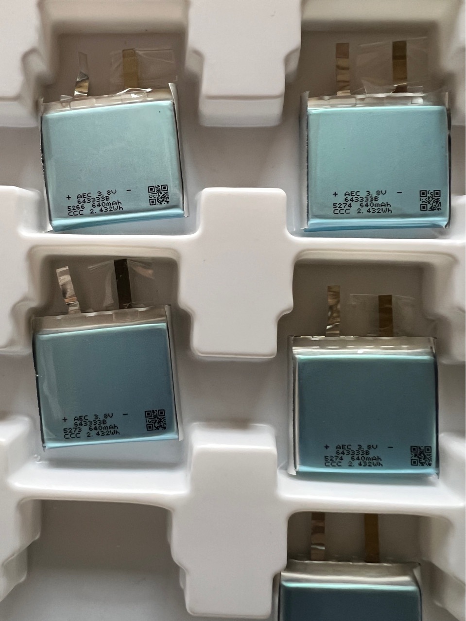 导航仪3.8v643333聚合物锂电640mAh净化器足容机玩具音箱LED足容