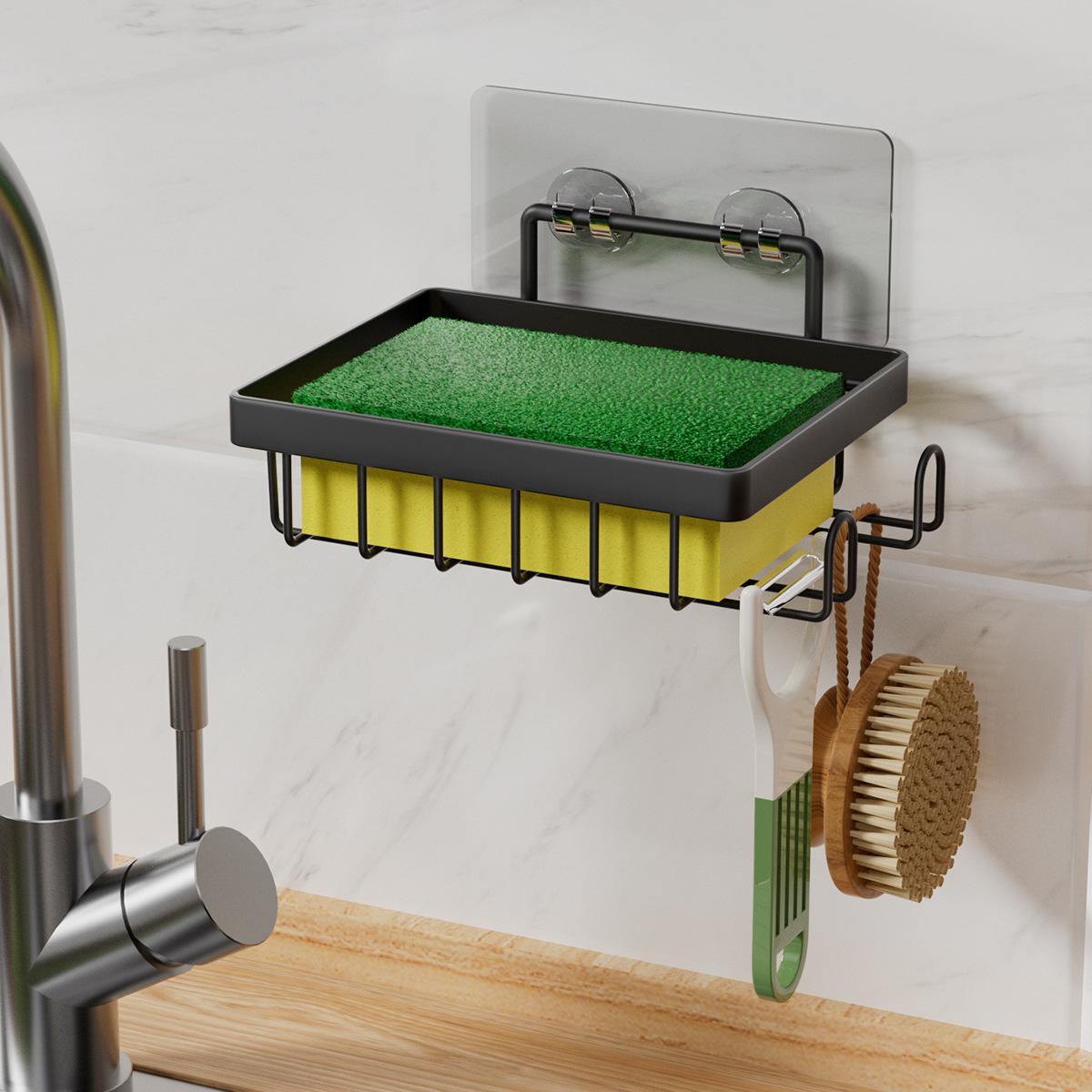 Jabonera de Acero Inoxidable, Estante de Almacenamiento para Baño, Jabonera de Doble Capa con Drenaje, Organizador con Diseño de Drenaje