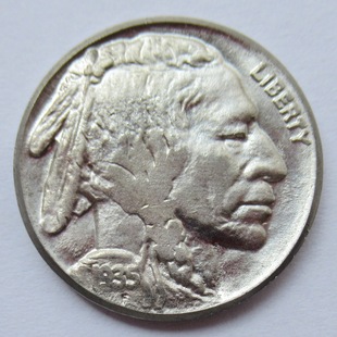 Antique Crafts American 5-cent Buffoon1935 Copper Nickel-plated Foreign Trade Hot-selling Commemorative Coins