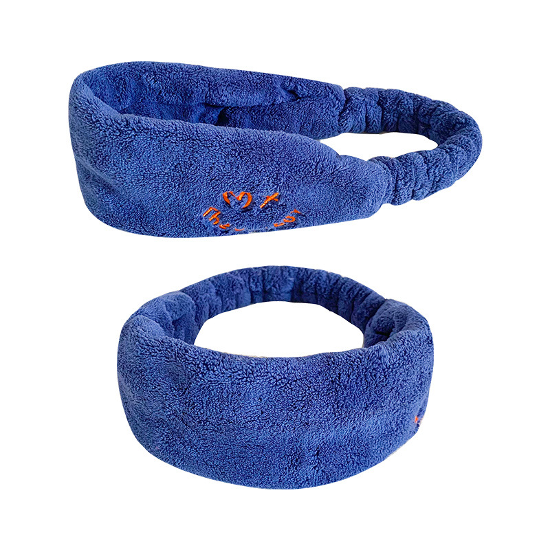 Cartoon animal bordado logotipo personalizado bandana de cabello para mujeres lavar la cara maquillaje banda de cabello antideslizante tocado comercio exterior suministro directo