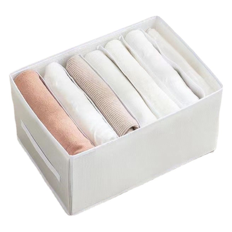 Caja de almacenamiento de ropa para armario, caja de almacenamiento plegable para clasificar ropa y pantalones con malla, organizador portátil tipo cajón.