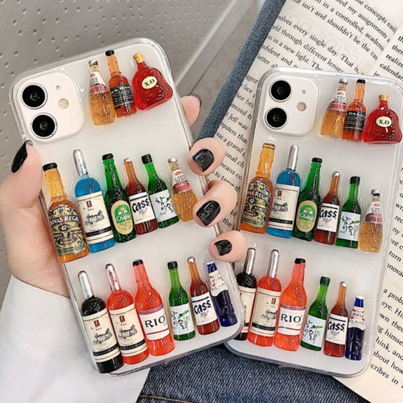 Supermarket 3D Wine Bottle iPhone 17 Pro Max Case Suitable for iPhone 16, Apple 13, Phone Case 12, Resin 11, Transparent 14 Supermarket 3D Wine Bottle iPhone 17 Pro Max Case Suitable for iPhone 16, Apple 13, Phone Case 12, Resin 11, Transparent 14