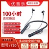 Private model 5.0 hanging neck charging display wireless headset sports Bluetooth headset large -capacity battery EQ sound switch