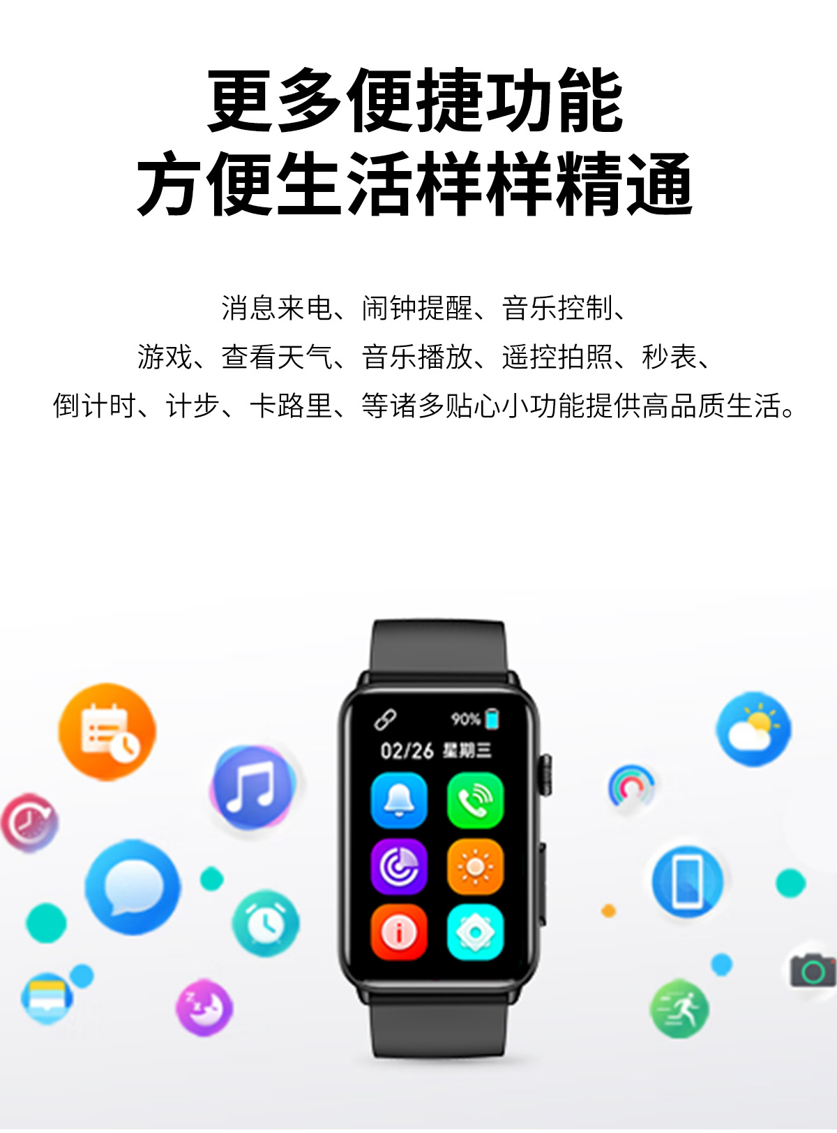 The new ET620 Bluetooth communication smartwatch features ECG, electrocardiogram, blood sugar, body temperature, heart rate, health monitoring, and more exercise undefined