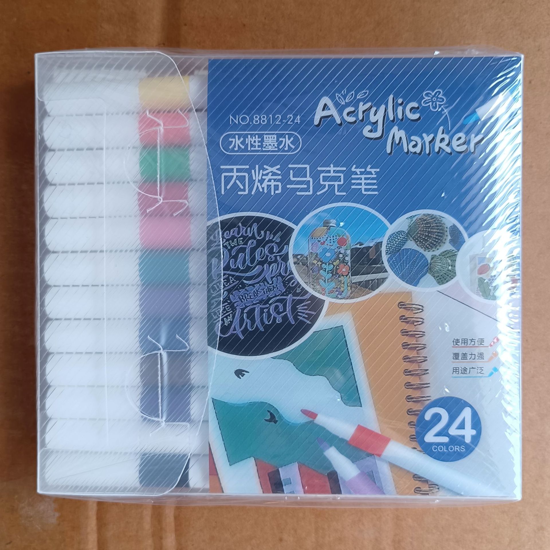 Marcador de acrílico plegable de color para niños graffiti pintura de lápiz de color rápido secado impermeable sin olor conjunto de lápiz de marca