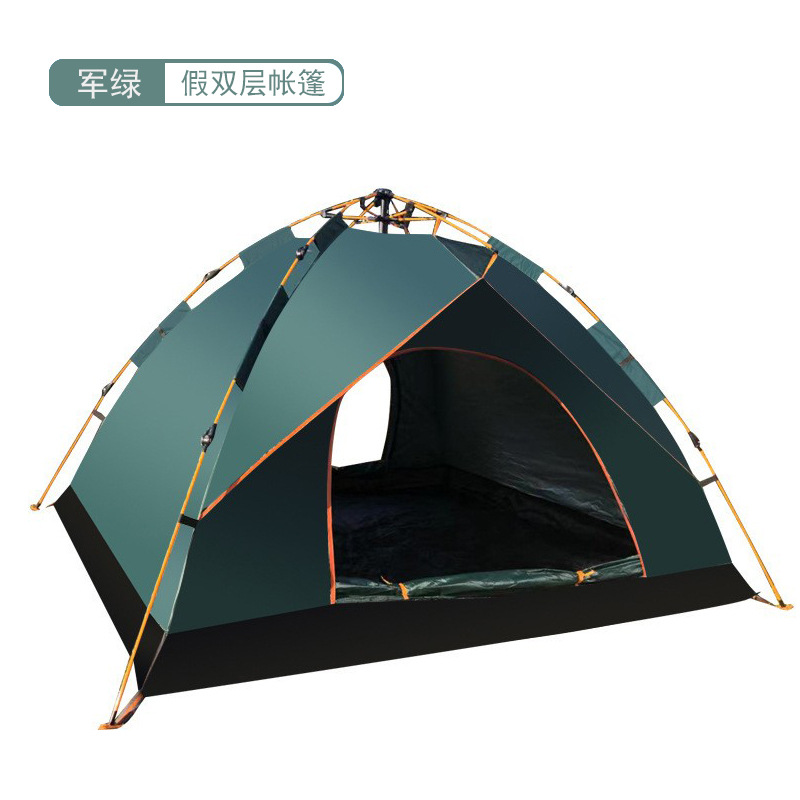가짜 두 겹의 진한 녹색