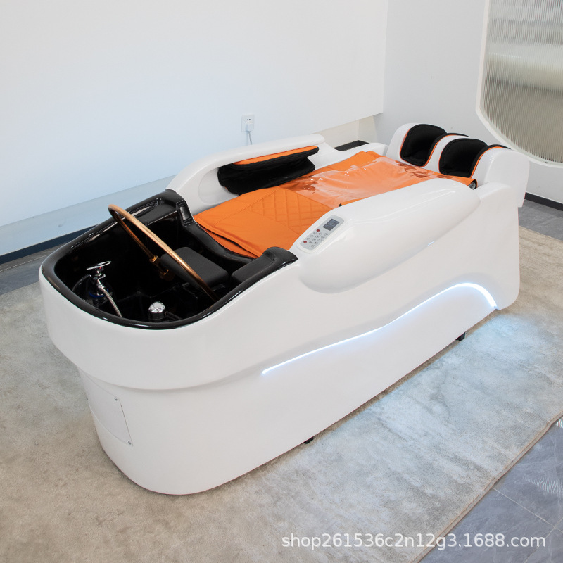 Automático inteligente masaje eléctrico lavabo cama multifuncional barbería tailandesa cama de irrigación barbería cama integrada image 7
