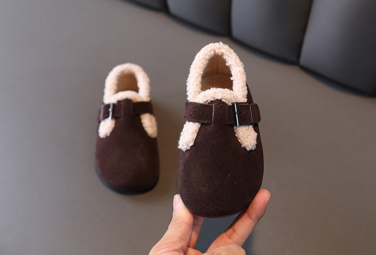 Barns bomullsskor plyschisolering vinterpäls och bönor tjejer med prinsessskor,_voghion.com
