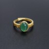 Capacious ethnic golden stone inlay, adjustable ring, city style, ethnic style, simple and elegant design