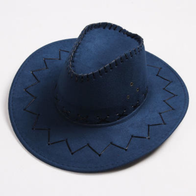 Sombreros de vaqueros occidentales transfronterizos hombres y mujeres retro cuerdas de seda corda de viento gorra de protección solar gorra escénica gorra