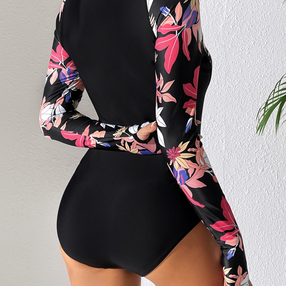 Nuevo tipo de impresión habilidades de mangas largas trajes de baño de protección solar deportivos de Amazon una explosión de éxito en línea transfronteriza