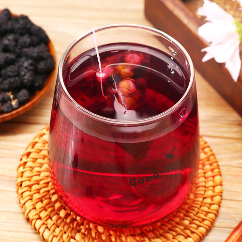 Black wolfberry mulberry dried rose tea combination soaked in water woman black mulberry wolfberry tea morning c evening a tea bag health tea