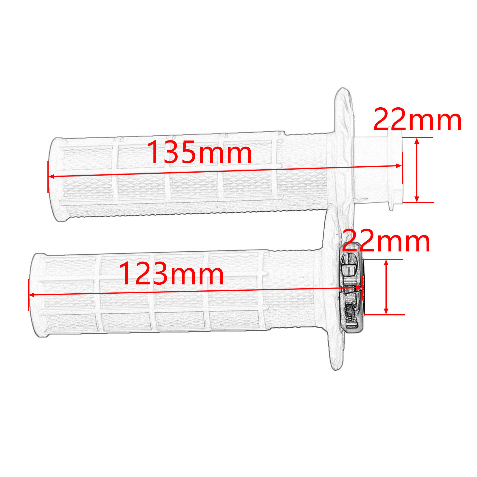 Motorcycle Modified Handlebar Rubber Grips, Off-Road Vehicle Accessories, Handlebar Grips Wholesale, Off-Road Style