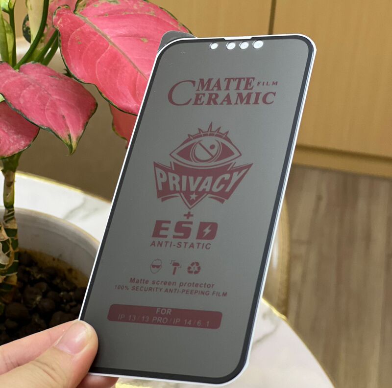 Suitable for iPhone 16 Ceramic Film, Apple Tempered Film 17/16 Pro Frosted Anti-Peep Mobile Phone Screen Protector