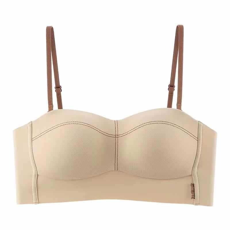 Ventas directas de fábrica comercio electrónico transfronterizo Sudeste de Asia Vietnam Tailandia damas sin costuras top de tubo cómodo recogido sujetador lateral